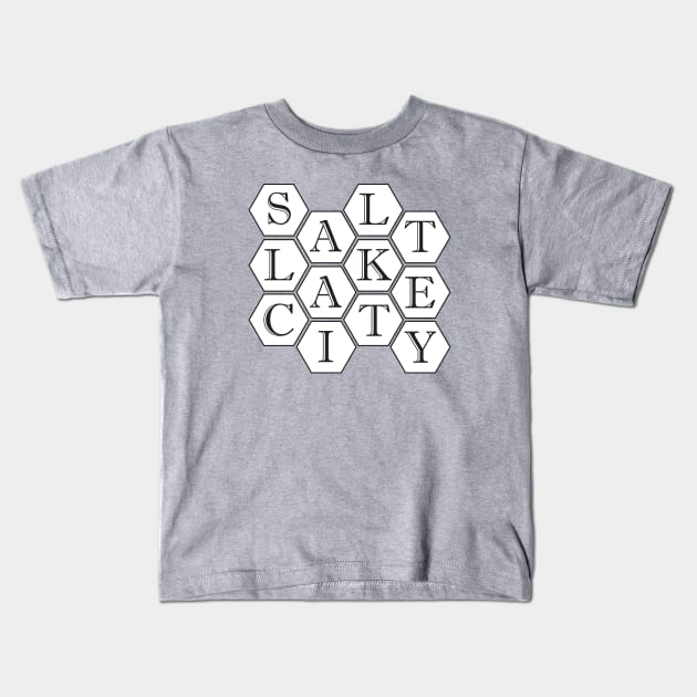 Salt Lake City Black Kids T-Shirt by LocalZonly